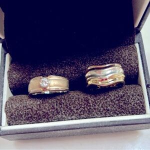 Sterling silver fashion rings, size 6